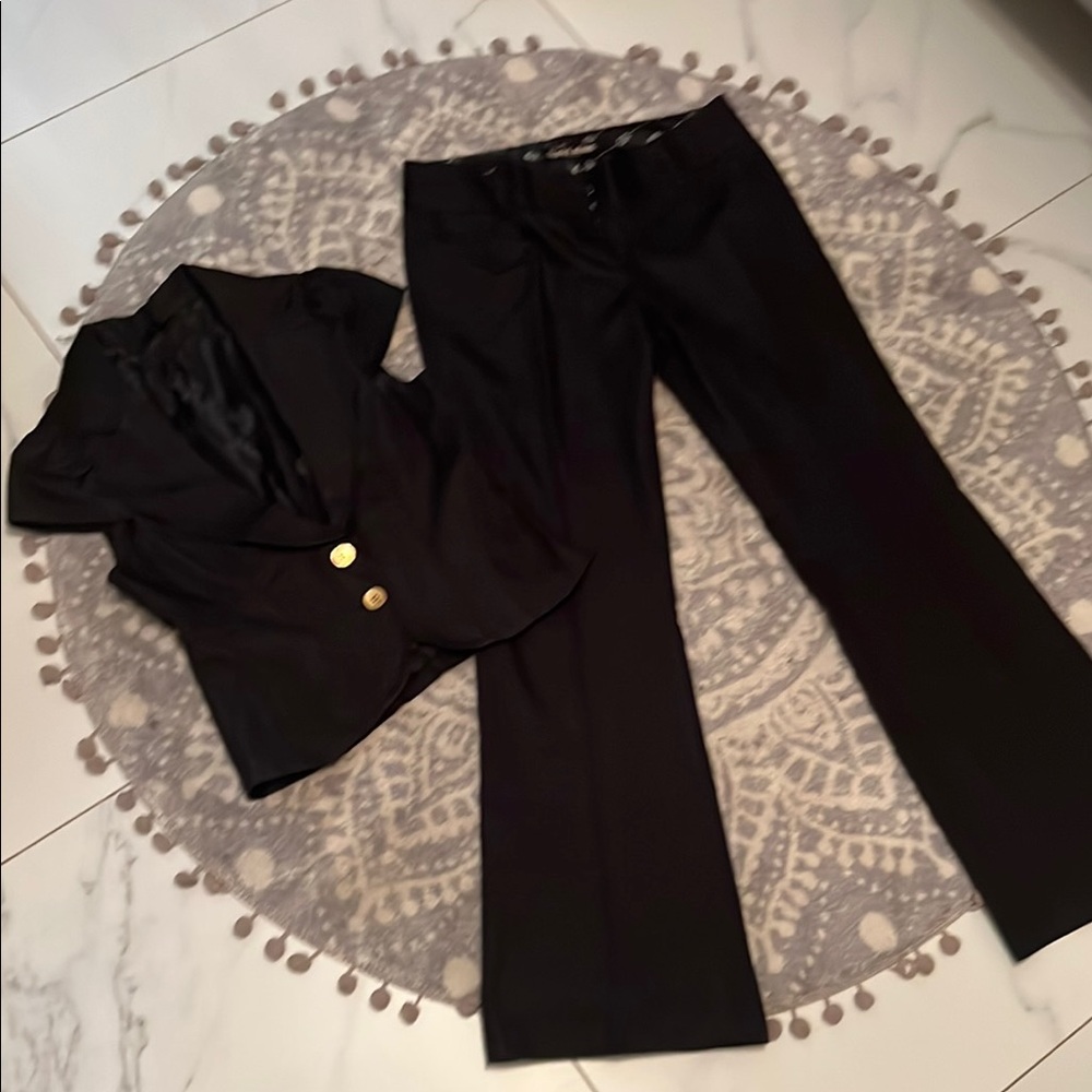 Guess Black Chambray Pantsuit Elegance (soft lightweight denim) NWOT